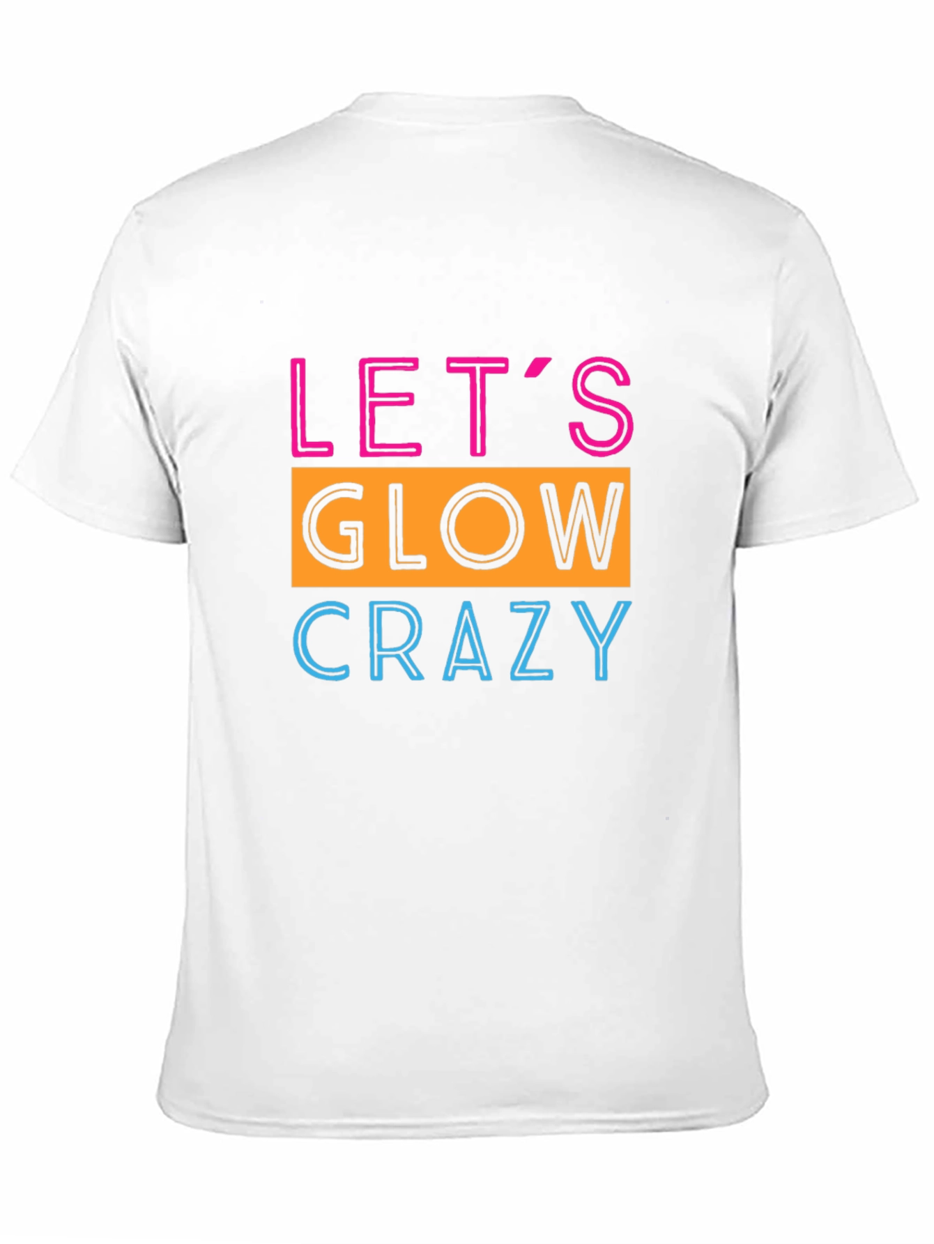 Camiseta Negra con Diseño Neón Lets Glow Crazy