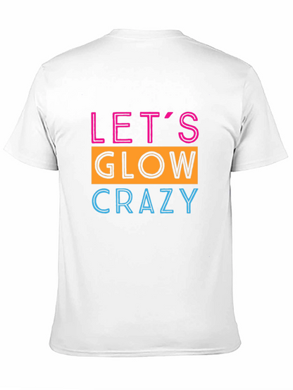 Camiseta Negra con Diseño Neón Lets Glow Crazy