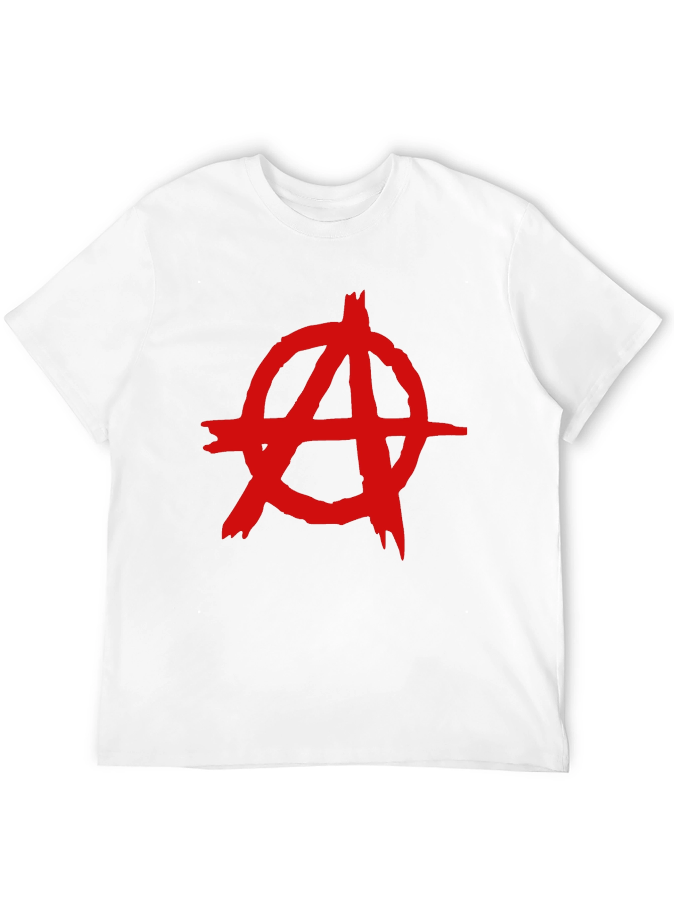 Camiseta Negra con Símbolo Anarquista Rojo