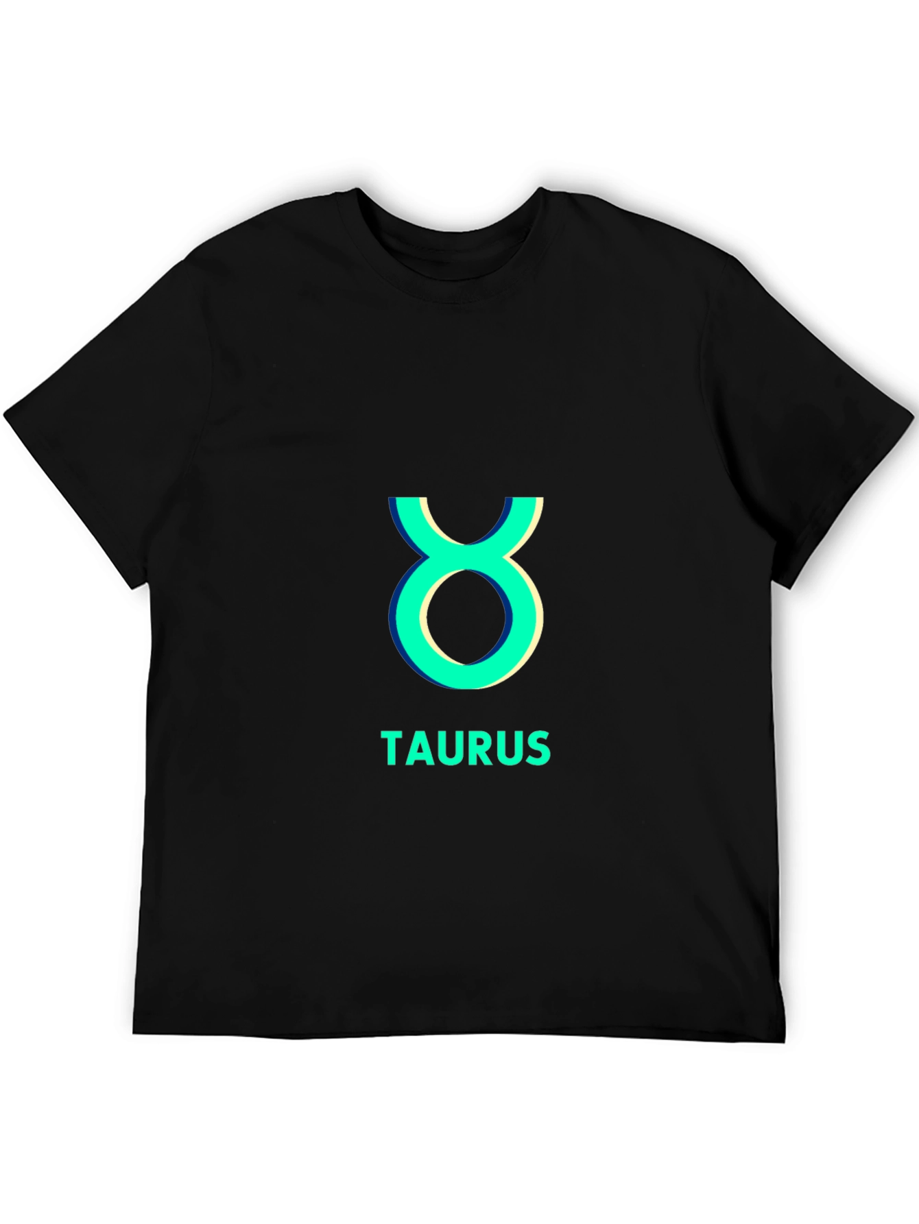 Camiseta Negra Taurus Signo Zodiacal Algodón