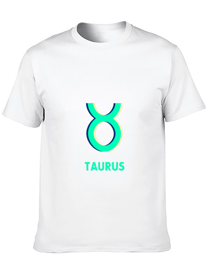 Camiseta Negra Taurus Signo Zodiacal Algodón