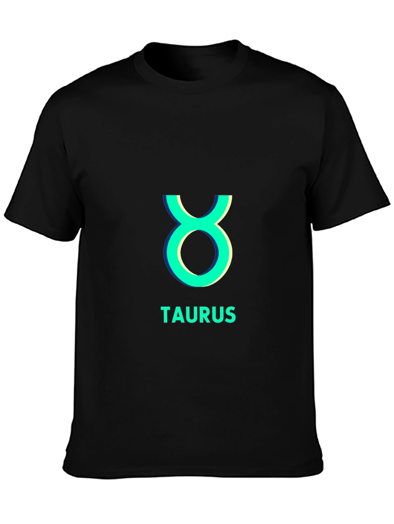 Camiseta Negra Taurus Signo Zodiacal Algodón