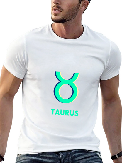 Camiseta Negra Taurus Signo Zodiacal Algodón