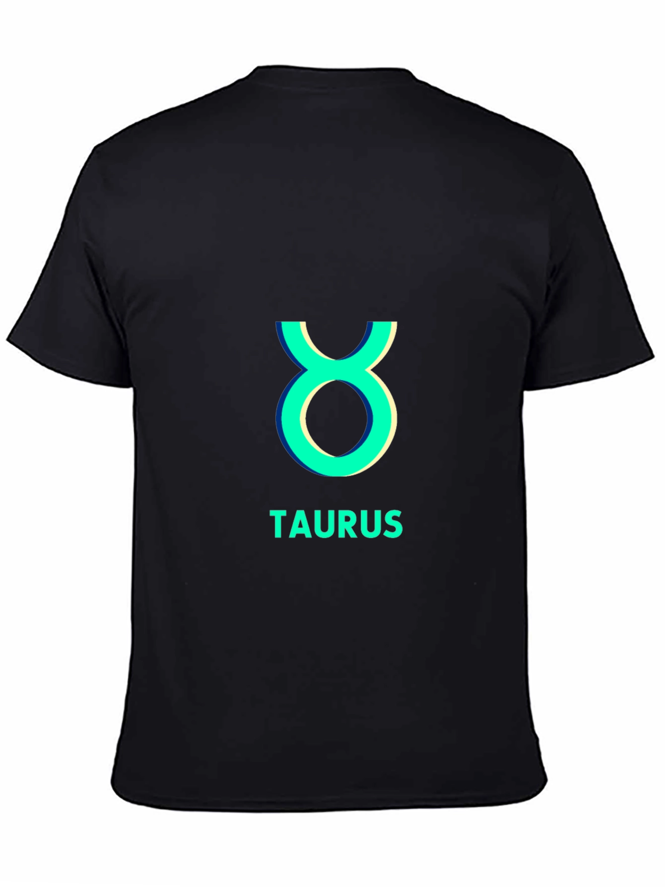 Camiseta Negra Taurus Signo Zodiacal Algodón