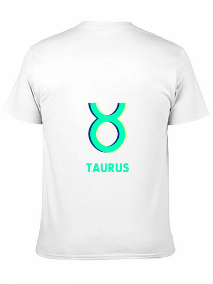 Camiseta Negra Taurus Signo Zodiacal Algodón