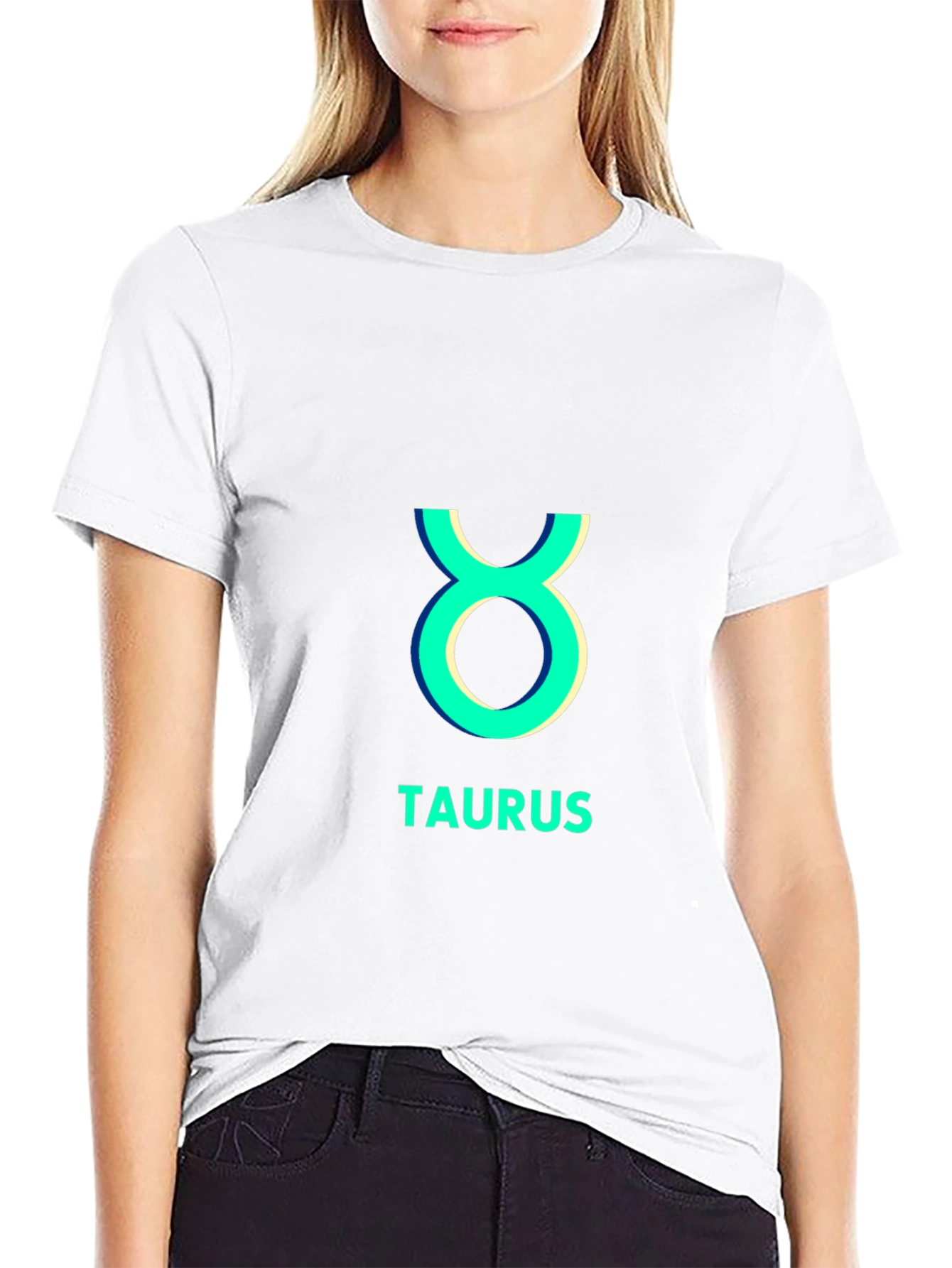 Camiseta Negra Taurus Signo Zodiacal Algodón