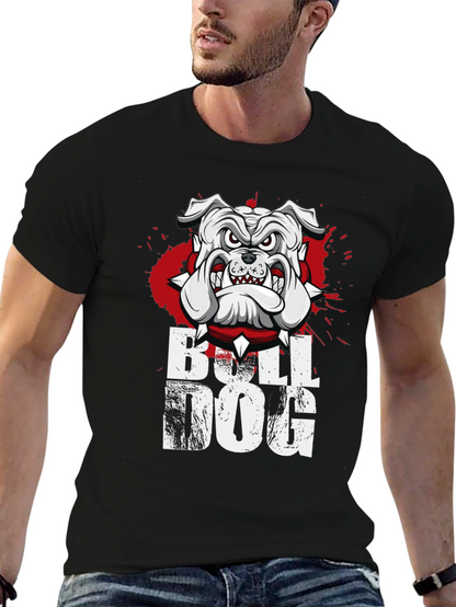 Camiseta Bulldog Inglés Diseño Gráfico Hombre