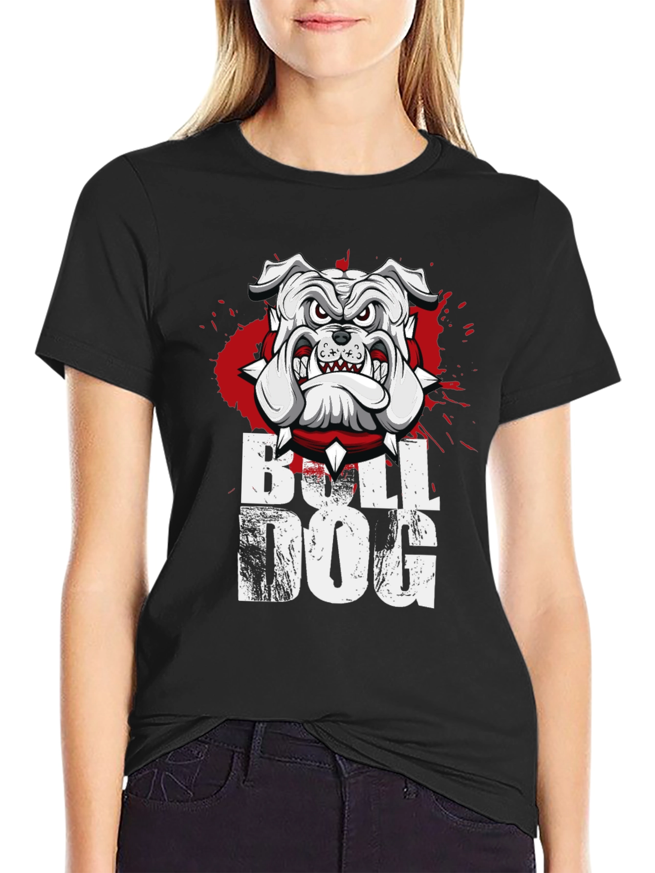 Camiseta Bulldog Inglés Diseño Gráfico Hombre