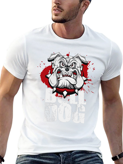 Camiseta Bulldog Inglés Diseño Gráfico Hombre