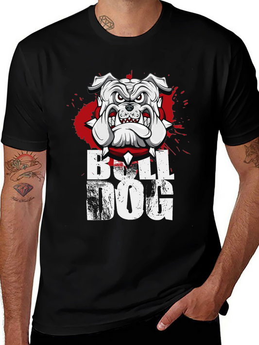 Camiseta Bulldog Inglés Diseño Gráfico Hombre