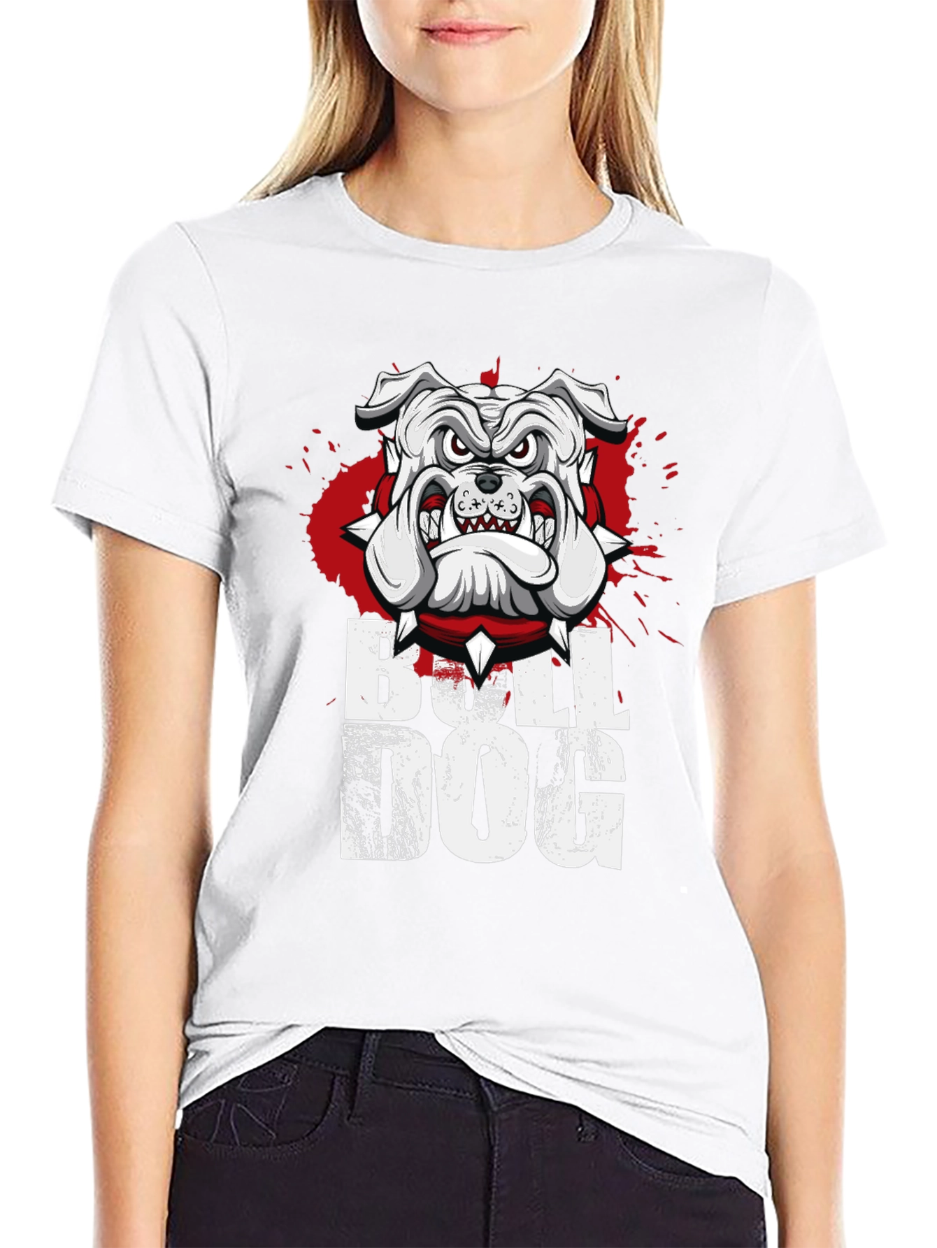 Camiseta Bulldog Inglés Diseño Gráfico Hombre