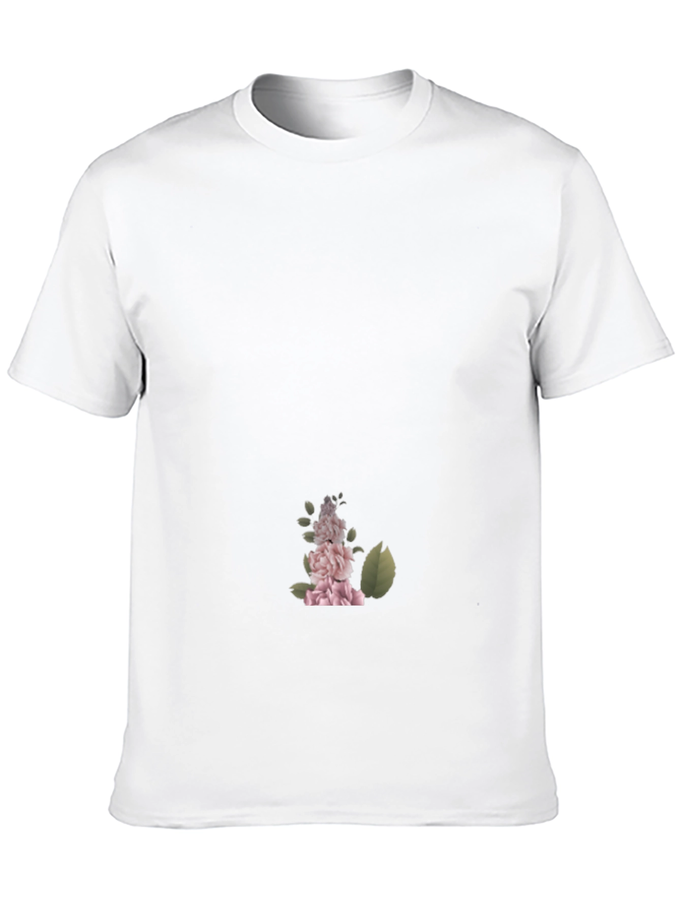 Camiseta Negra con Diseño Floral Elegante para Hombre