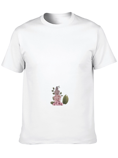 Camiseta Negra con Diseño Floral Elegante para Hombre