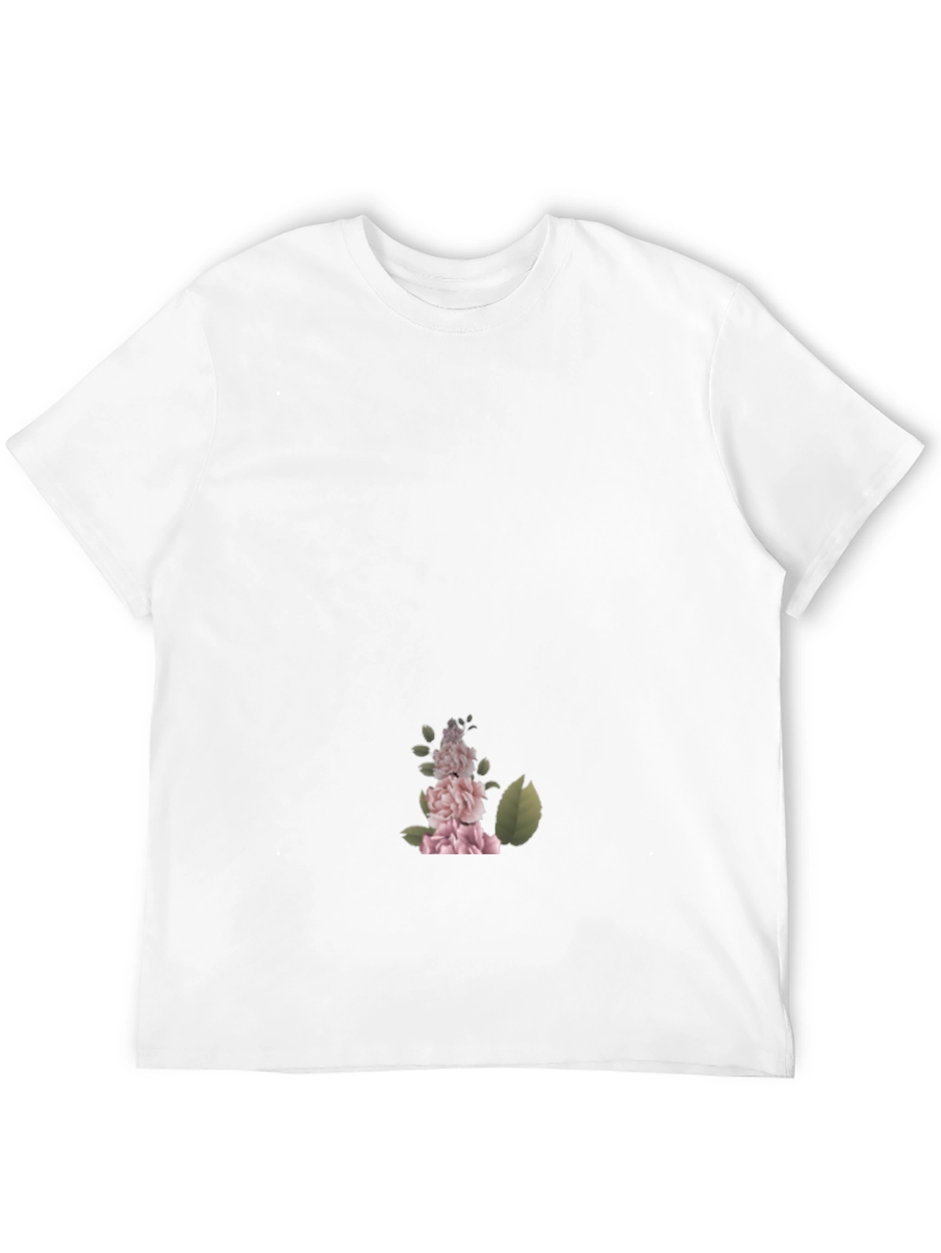 Camiseta Negra con Diseño Floral Elegante para Hombre