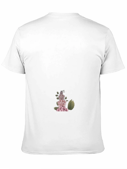 Camiseta Negra con Diseño Floral Elegante para Hombre