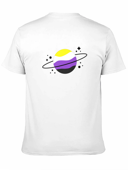 Camiseta Negra con Diseño de Bandera No Binaria