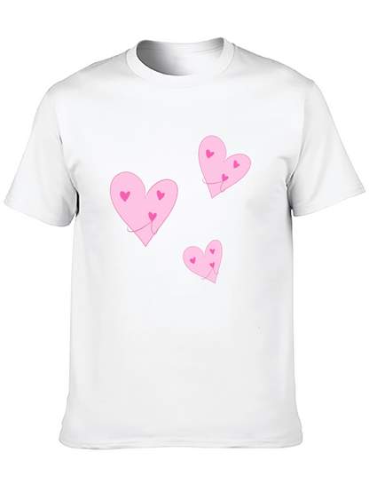 Camiseta Negra Corazones Rosas Amor