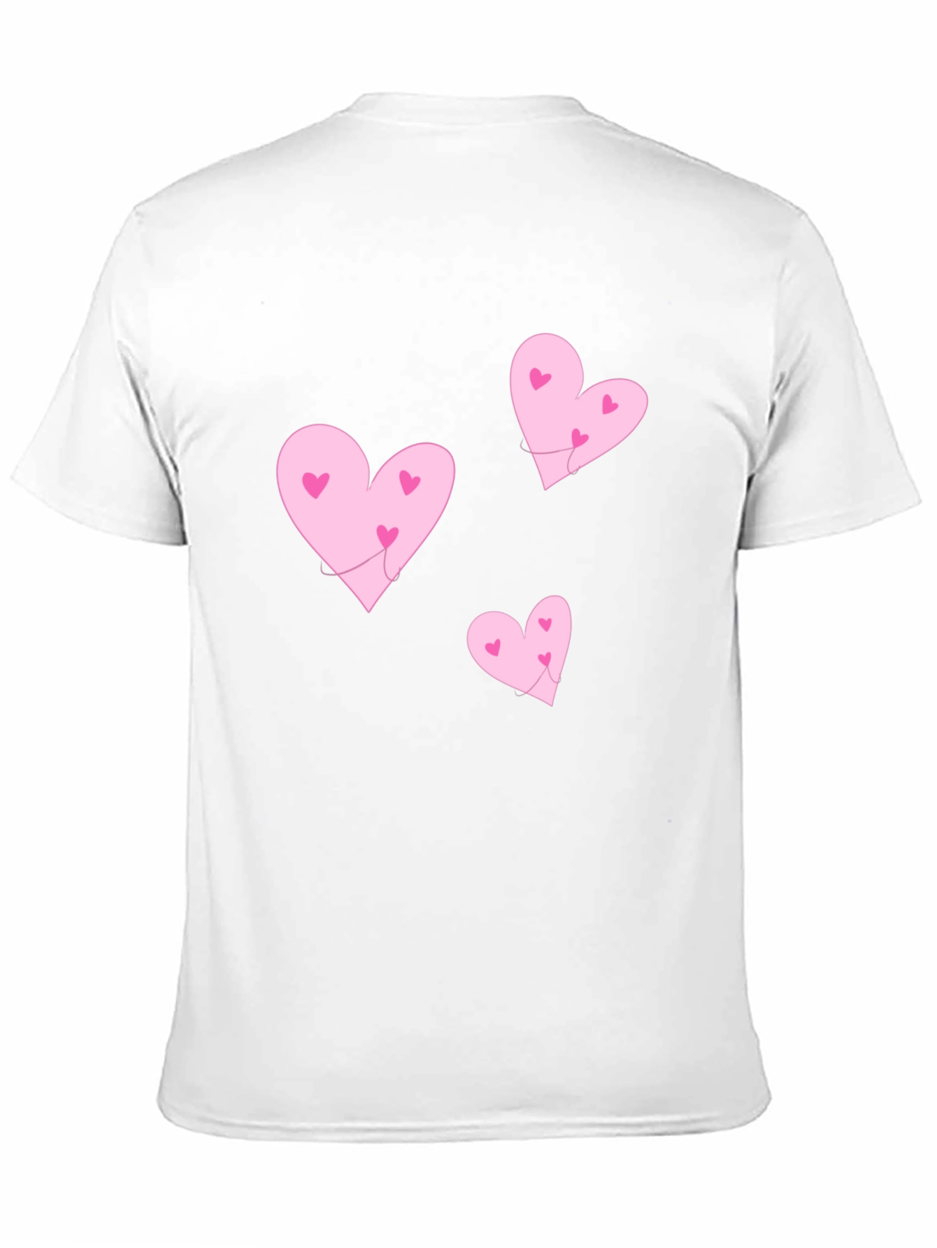 Camiseta Negra Corazones Rosas Amor
