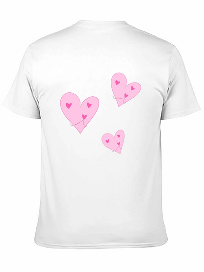Camiseta Negra Corazones Rosas Amor