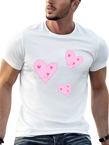 Camiseta Negra Corazones Rosas Amor