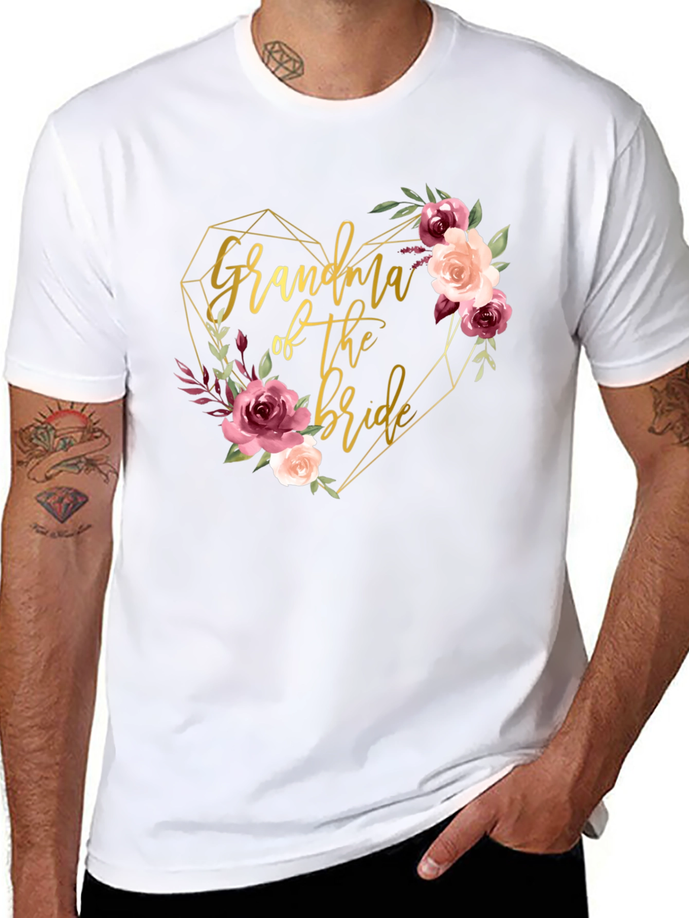 Camiseta Abuela de la Novia - Diseño Floral