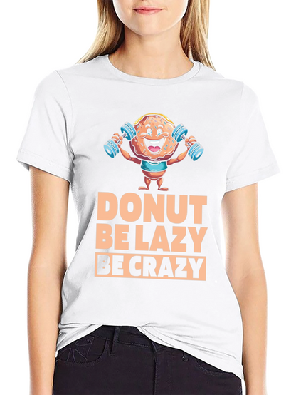 Camiseta Negra con Diseño de Donut Motivacional