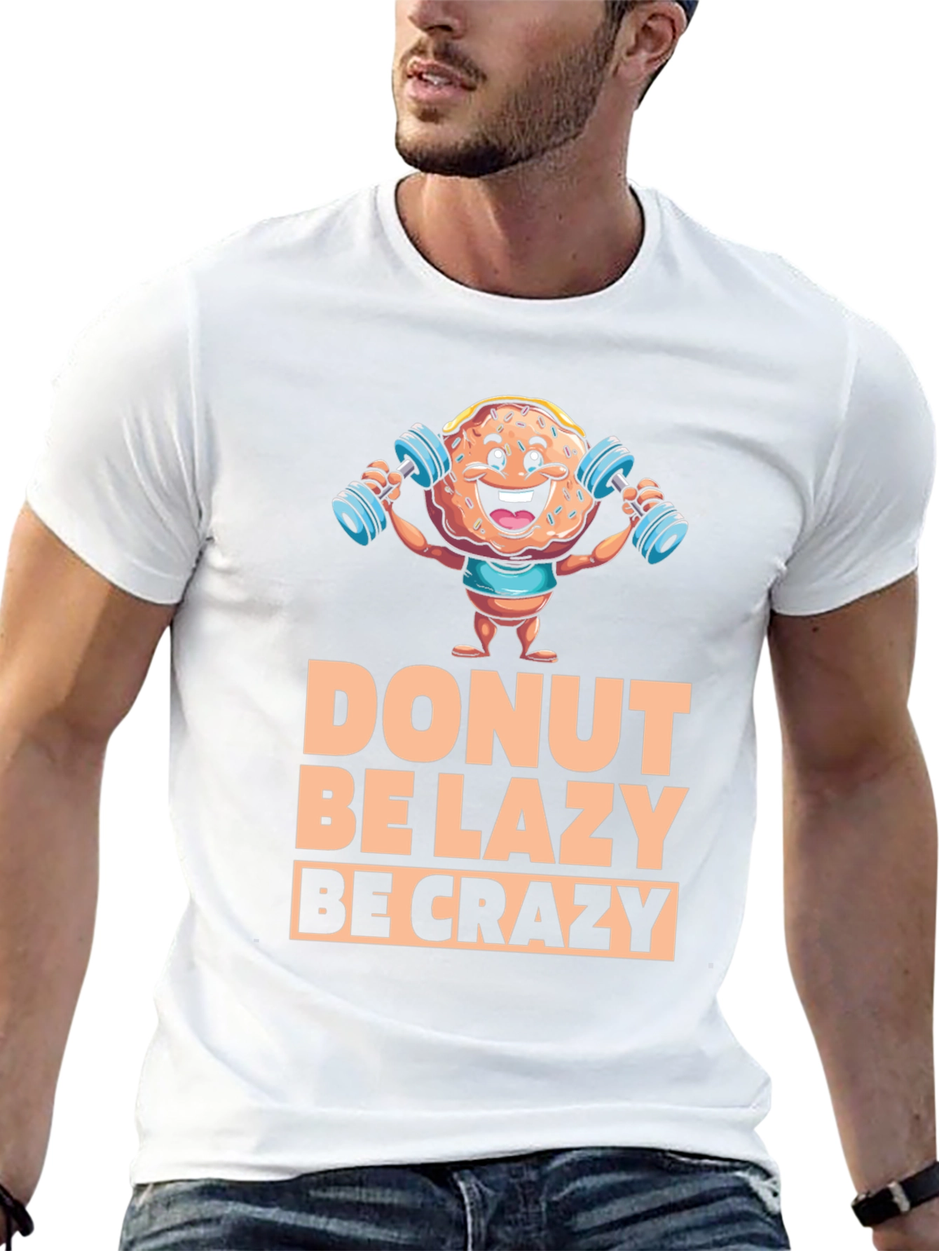 Camiseta Negra con Diseño de Donut Motivacional