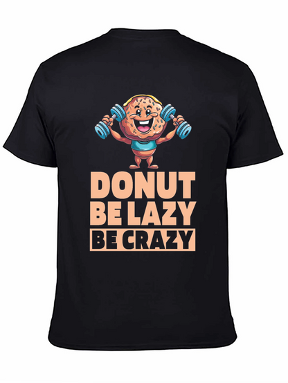 Camiseta Negra con Diseño de Donut Motivacional