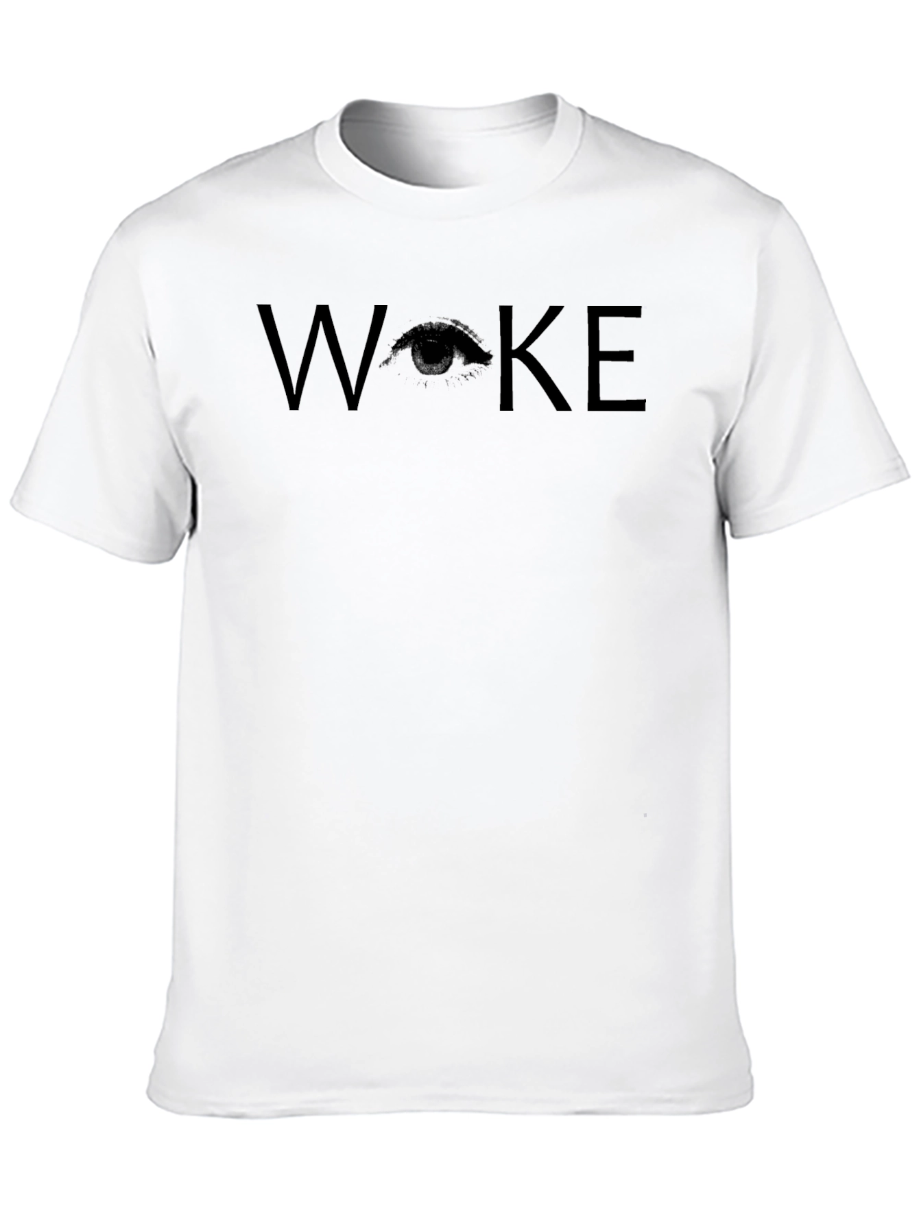 Camiseta Negra Woke con Diseño de Ojo