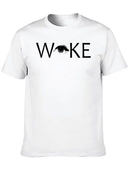 Camiseta Negra Woke con Diseño de Ojo