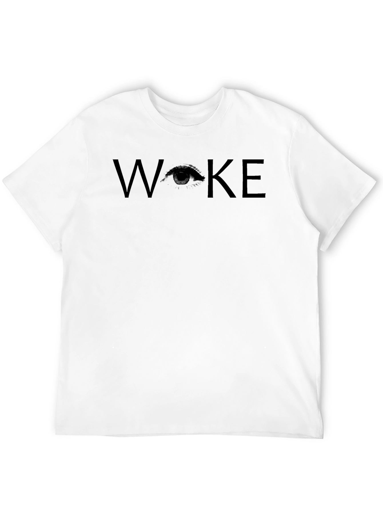 Camiseta Negra Woke con Diseño de Ojo
