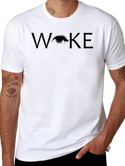 Camiseta Negra Woke con Diseño de Ojo