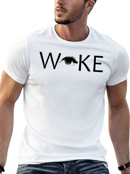 Camiseta Negra Woke con Diseño de Ojo