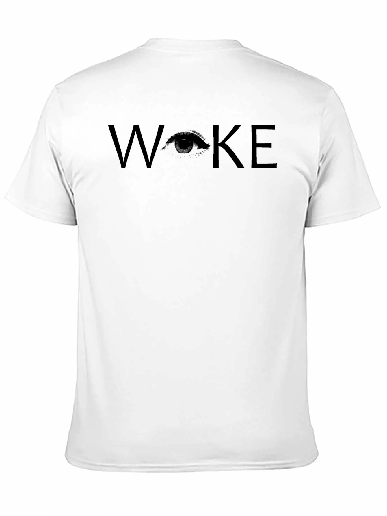 Camiseta Negra Woke con Diseño de Ojo