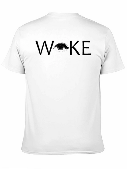 Camiseta Negra Woke con Diseño de Ojo
