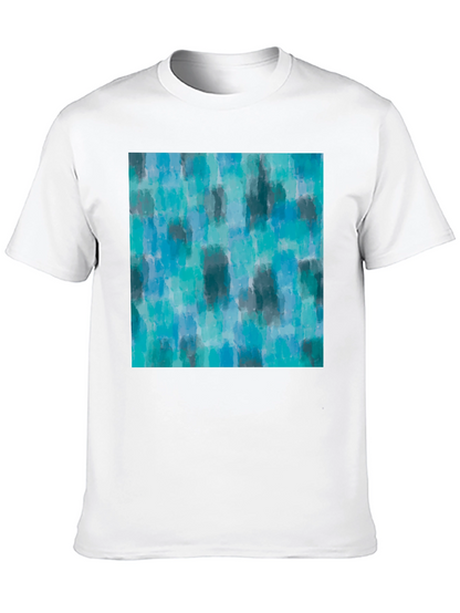 Camiseta Hombre Estampado Abstracto Azul