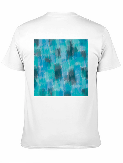 Camiseta Hombre Estampado Abstracto Azul