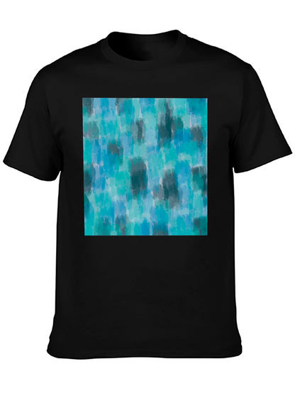 Camiseta Hombre Estampado Abstracto Azul