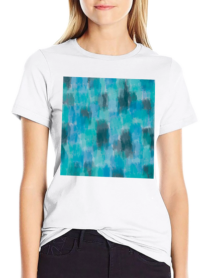 Camiseta Hombre Estampado Abstracto Azul