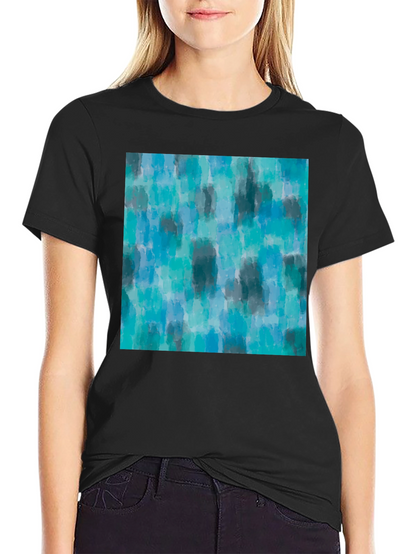 Camiseta Hombre Estampado Abstracto Azul