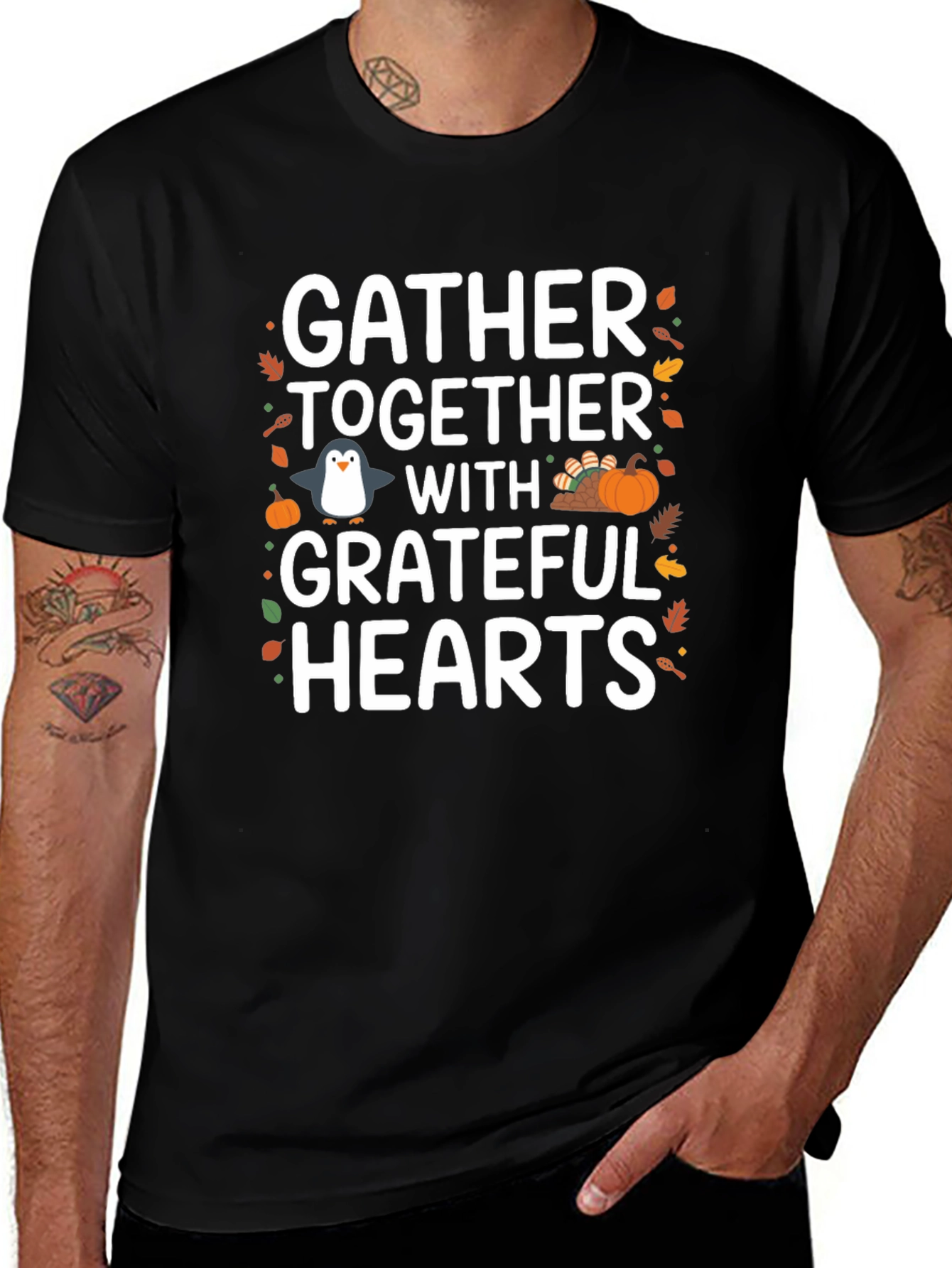 Camiseta Gather Together With Grateful Hearts