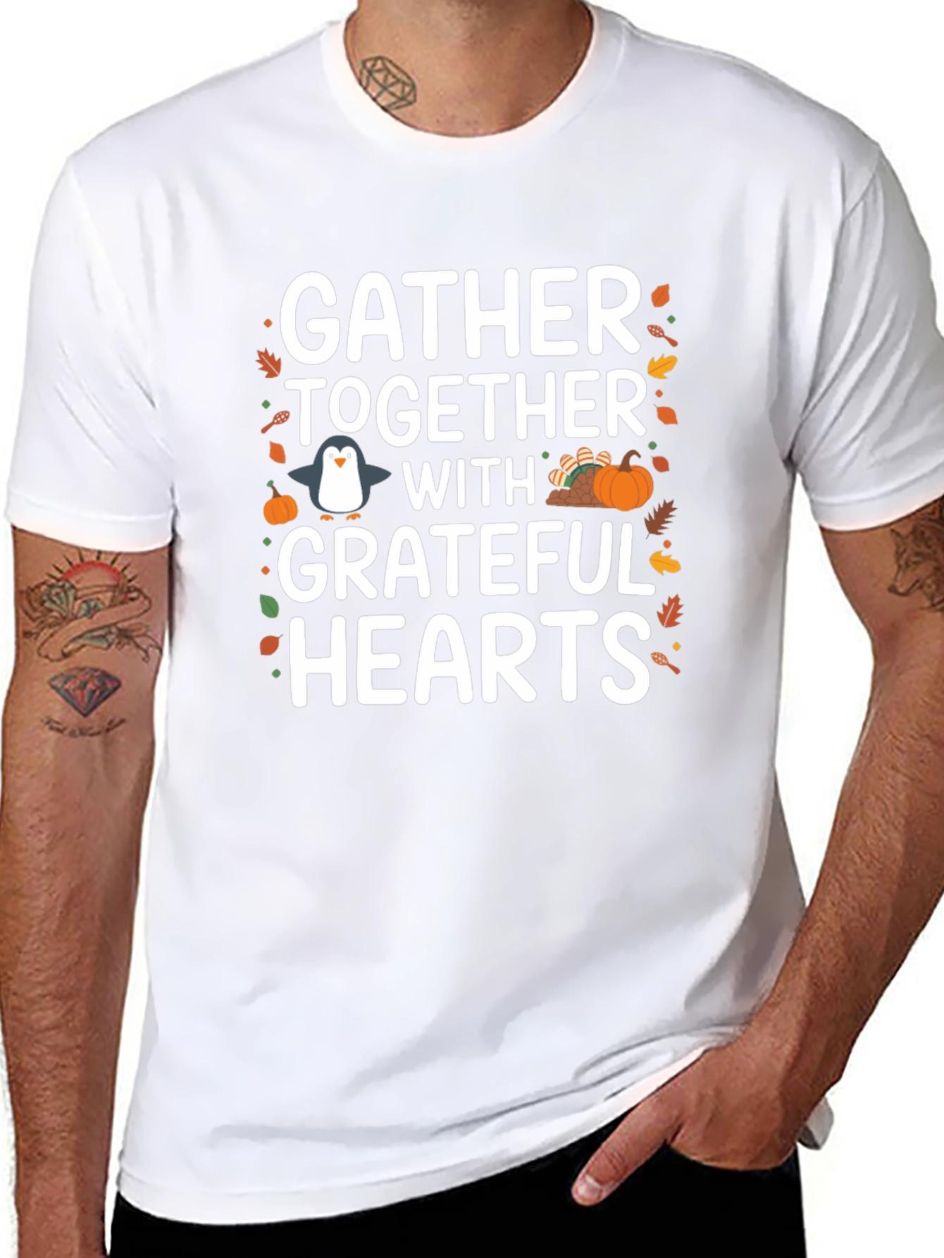 Camiseta Gather Together With Grateful Hearts
