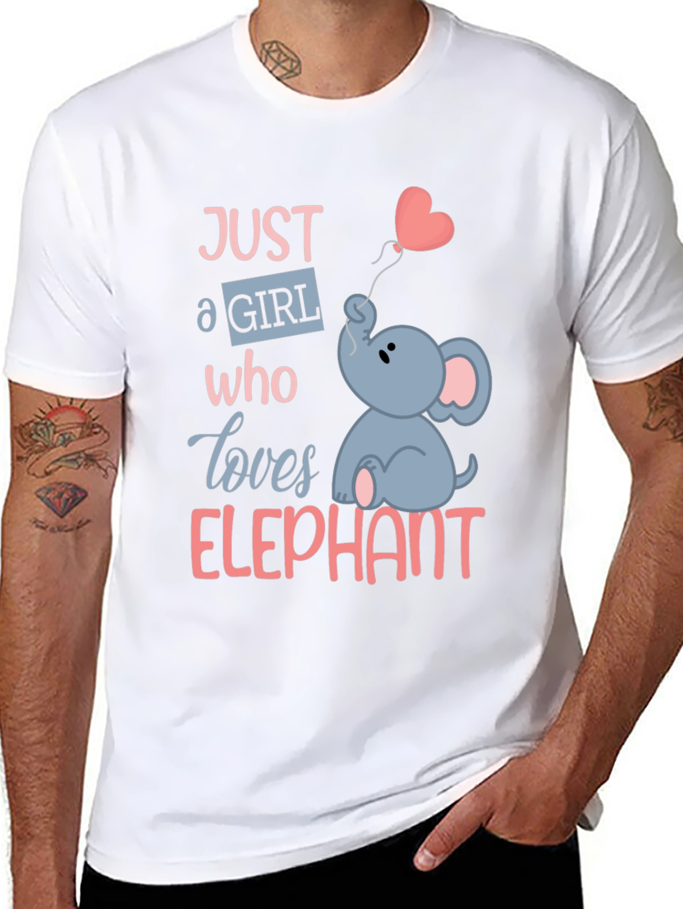 Camiseta Negra con Diseño de Elefante para Niñas