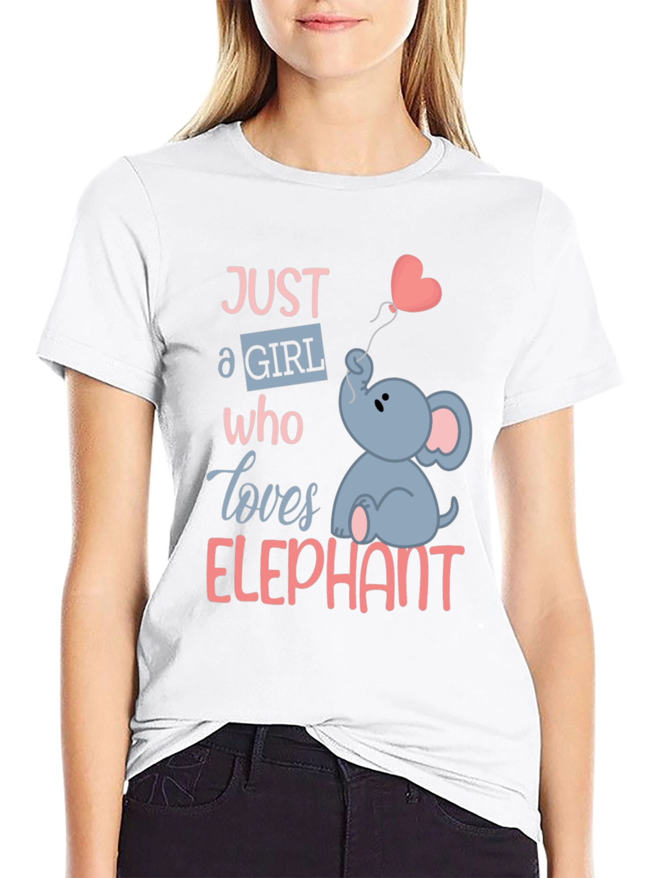 Camiseta Negra con Diseño de Elefante para Niñas