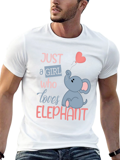 Camiseta Negra con Diseño de Elefante para Niñas