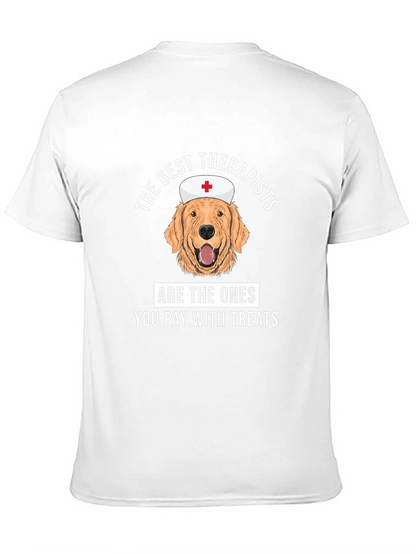 Camiseta Negra The Best Therapists con Perro Terapeuta