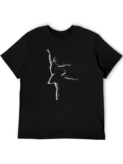 Camiseta Negra con Bailarina para Hombre