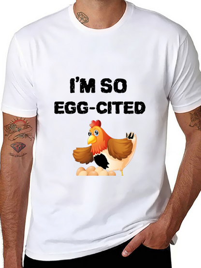 Camiseta Negra con Diseño de Pollo Divertido