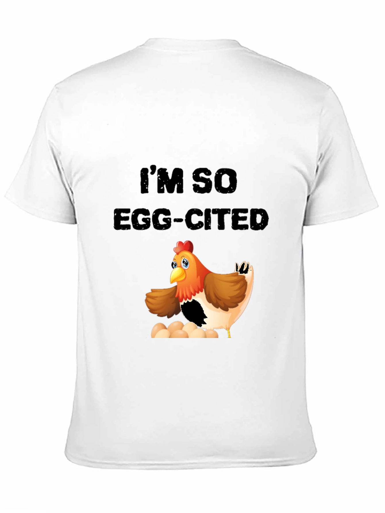 Camiseta Negra con Diseño de Pollo Divertido