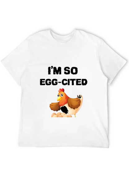 Camiseta Negra con Diseño de Pollo Divertido